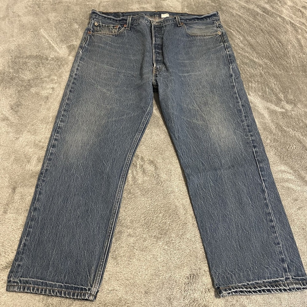 VTG Levis 501 XX Jeans 38x2 (tagged 40x30) Blue Distressed Button Fly Denim USA
